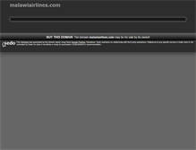 Tablet Screenshot of malawiairlines.com